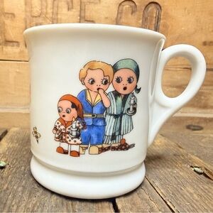 Vintage Pirkenhammer P‑Anchor‑P Mini Mug – 3” Ceramic Dutch Children Design